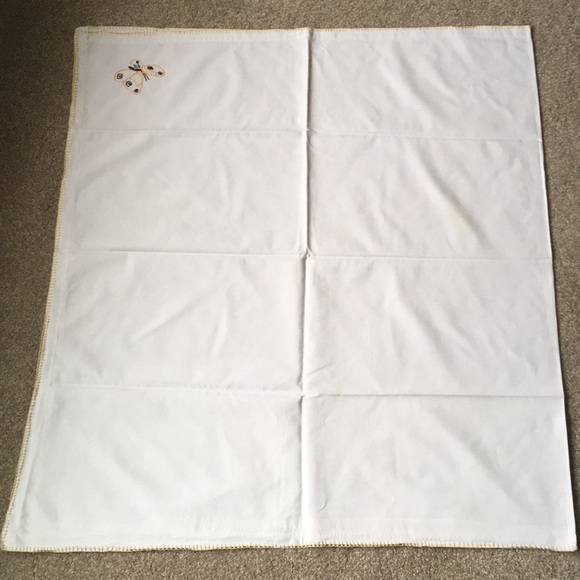 Butterfly table cloth vintage white - Picture 3 of 7